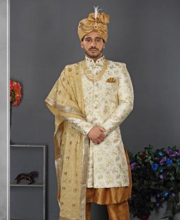 Picture of Beauteous Cream Sherwani