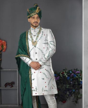 Picture of Excellent White Sherwani