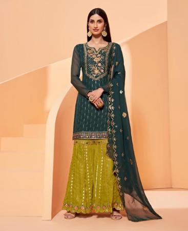 Picture of Beautiful Green Party Wear Salwar Kameez