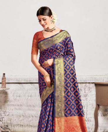 Picture of Classy Blue Casual Saree