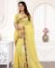 Picture of Elegant Yellow Georgette Saree