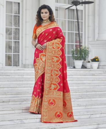 Picture of Fine Pink Silk Saree