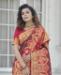 Picture of Comely Brown Silk Saree