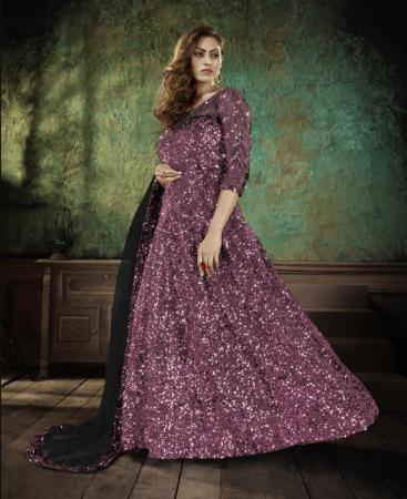 Picture of Comely Purple Party Wear Gown