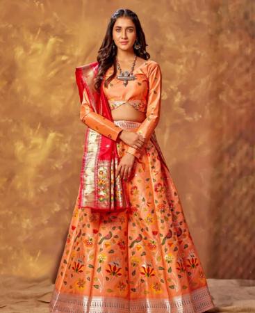 Picture of Pleasing Orange Lehenga Choli