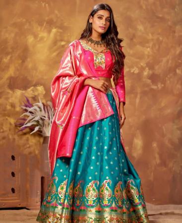 Picture of Fine Turquoise Lehenga Choli