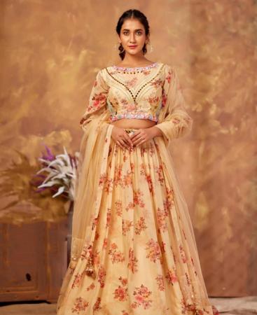 Picture of Amazing Peach Lehenga Choli