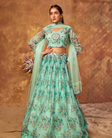 Picture of Taking Sea Green Lehenga Choli