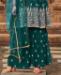 Picture of Stunning Teal Green Straight Cut Salwar Kameez