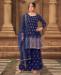 Picture of Sightly Navy Blue Straight Cut Salwar Kameez