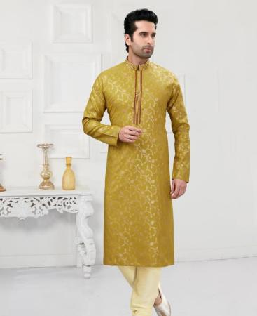 Picture of Graceful Mustard Yellow Kurtas