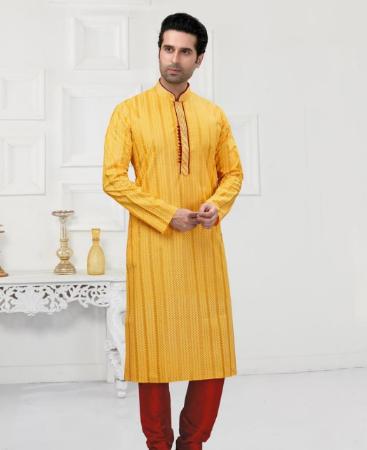 Picture of Well Formed Yellow Kurtas