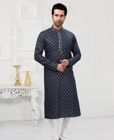 Picture of Pleasing Navy Blue Kurtas