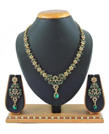 Picture of Good Looking Green Necklace Set