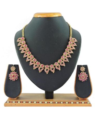 Picture of Alluring Pink Necklace Set