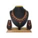 Picture of Elegant Maroon & Golden Necklace Set