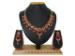 Picture of Elegant Maroon & Golden Necklace Set