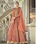 Picture of Lovely Rust Party Wear Salwar Kameez