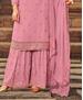 Picture of Comely Pink Straight Cut Salwar Kameez