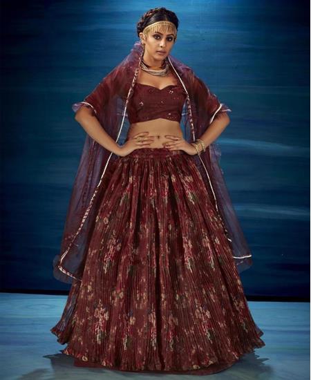 Picture of Nice Brown Lehenga Choli