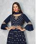 Picture of Ravishing Navy Blue Straight Cut Salwar Kameez