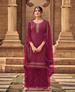 Picture of Taking Burgundy Straight Cut Salwar Kameez