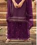 Picture of Stunning Wine Straight Cut Salwar Kameez