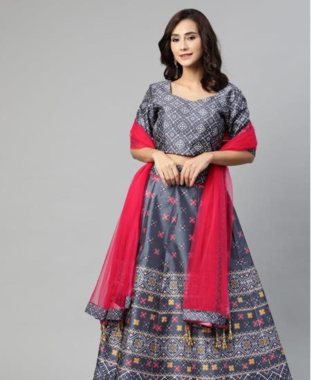 Picture of Enticing Grey Lehenga Choli