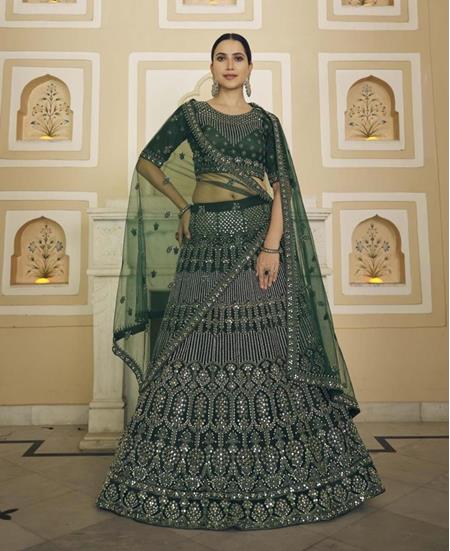 Picture of Beautiful Green Lehenga Choli