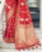 Picture of Good Looking Red Silk Saree