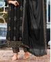 Picture of Statuesque Black Straight Cut Salwar Kameez