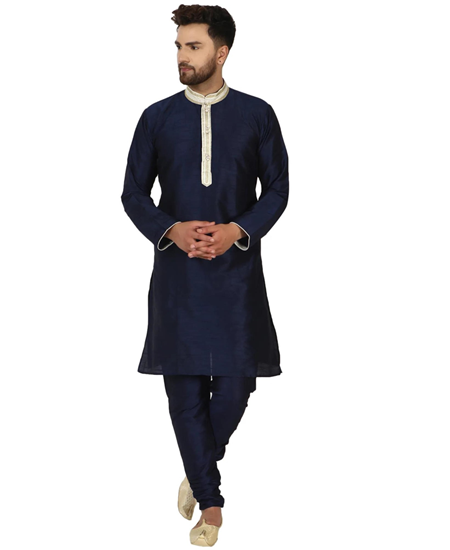 Picture of Pleasing Navy Blue Kurtas