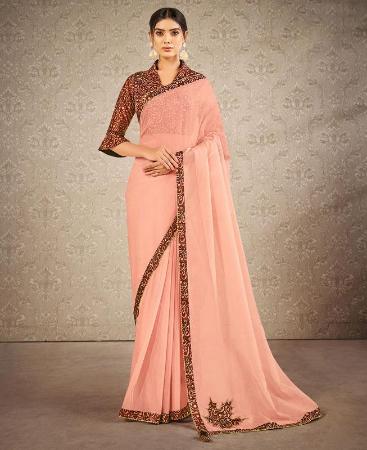 Picture of Nice Peach Casual Saree