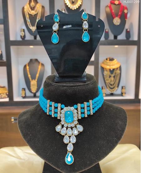 Picture of Exquisite Blue Necklace Set