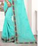 Picture of Beauteous Sky Blue Georgette Saree