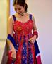 Picture of Sublime Blue & Red Readymade Salwar Kameez