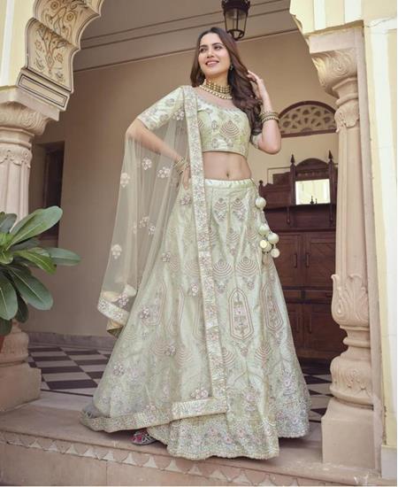 Picture of Comely Pista Lehenga Choli