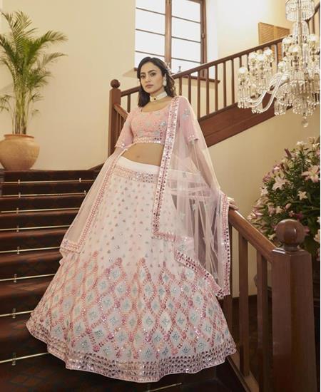 Picture of Taking Pearl White Lehenga Choli