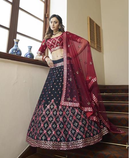 Picture of Taking Teal Blue Lehenga Choli