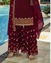 Picture of Fascinating Maroon Straight Cut Salwar Kameez