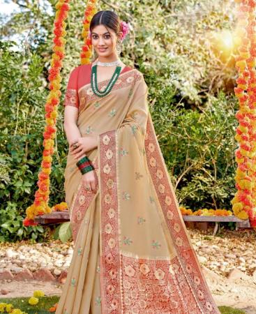 Picture of Appealing Cream Casual Saree