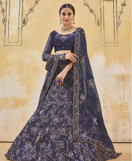 Picture of Exquisite Blue Lehenga Choli