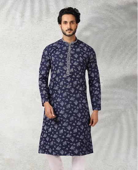 Picture of Comely Navy Blue Kurtas