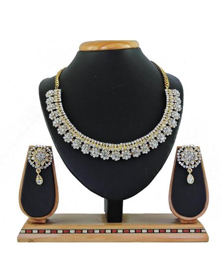 Picture of Magnificent Golden & White Necklace Set