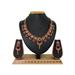 Picture of Elegant Maroon & Golden Necklace Set