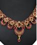 Picture of Elegant Maroon & Golden Necklace Set