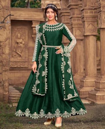 Picture of Splendid Green Designer Salwar Kameez