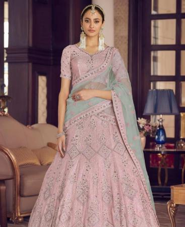 Picture of Graceful Pink Lehenga Choli