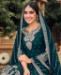 Picture of Good Looking Teal Straight Cut Salwar Kameez