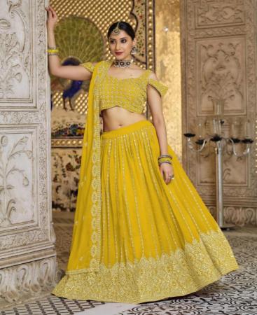 Picture of Shapely Yellow Lehenga Choli